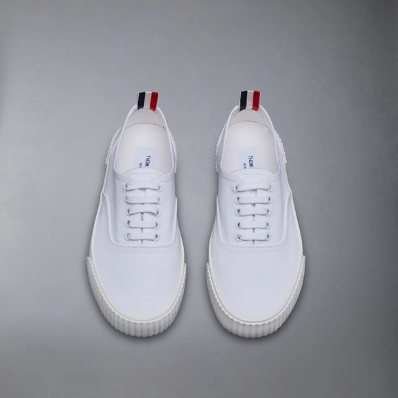 Thom Browne Canvas Heritage Sneakers - Picture 2 of 8